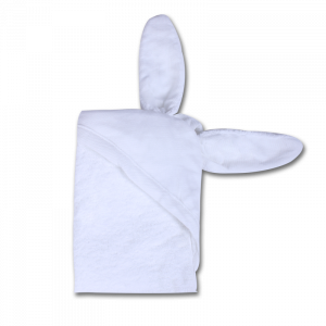 מגבת לתינוק עם קשירה לצוואר ההורה לבן מגבת לתינוק עם קשירה לצוואר ההורה לבן